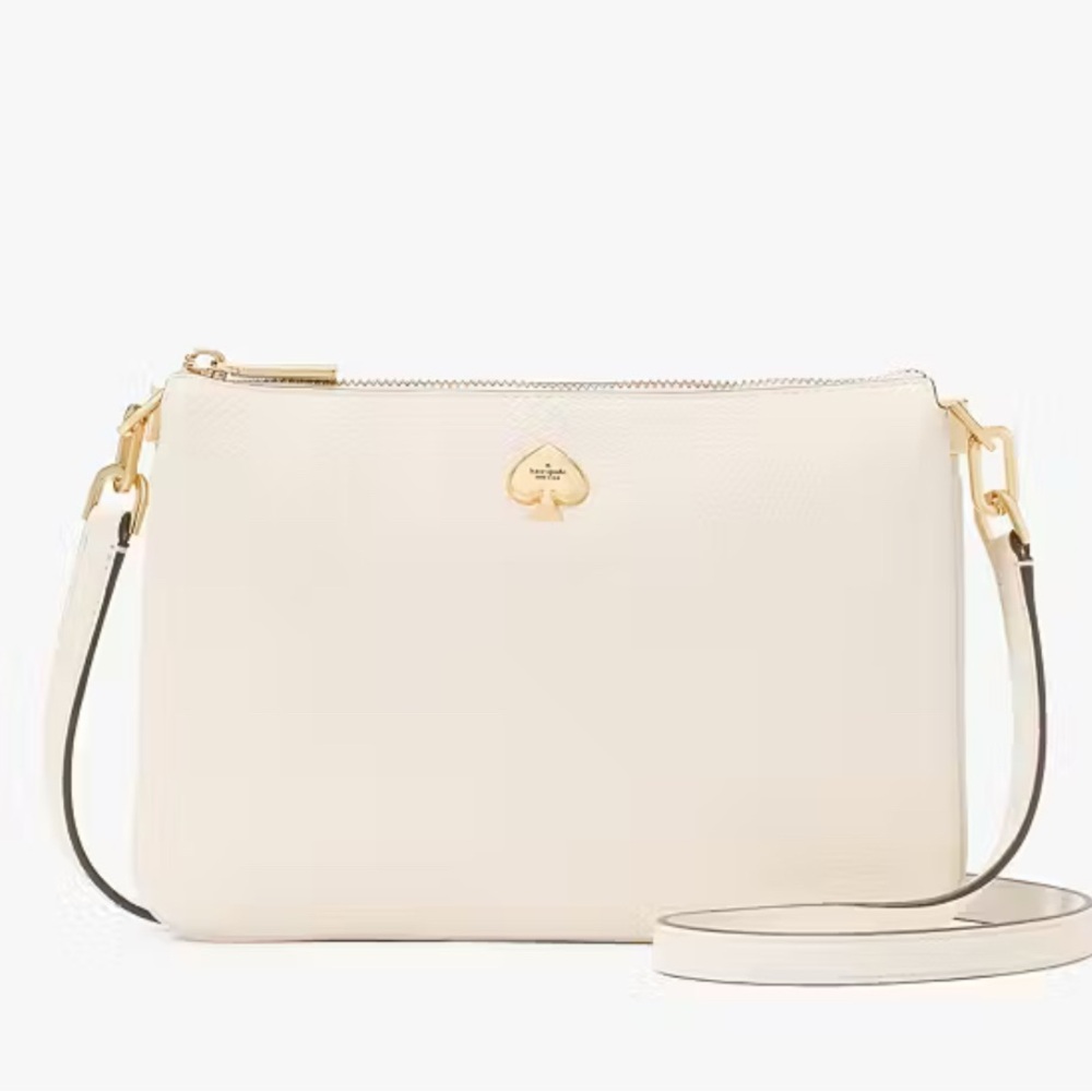 Kayla Small Triple Compartment Crossbody in meringue